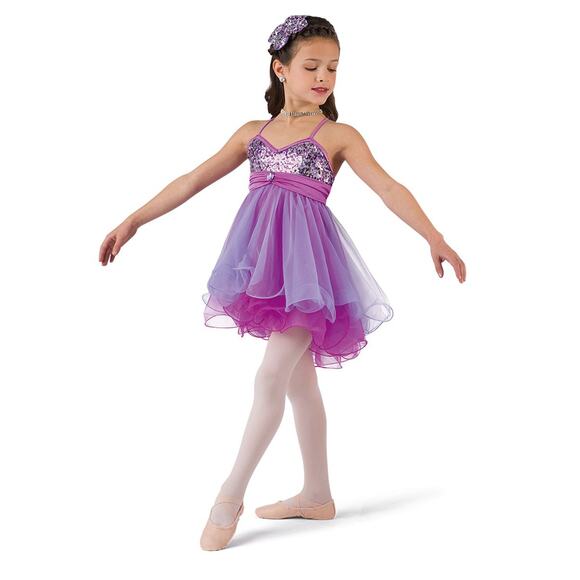 Dance Costume Gallery Medium Adult Purple Lyrical Sequin fairy tutu sparkle solo - Picture 1 of 2